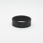 Pure Carbon Fiber Ring // Horizontal Pattern // Gloss Finish (Size 6)