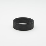Pure Carbon Fiber Ring // Horizontal Pattern // Matte Finish (Size 6)