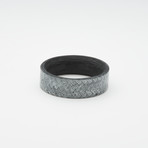 Pure Carbon Fiber Ring // Diagonal Pattern // Two Tone Texalium (Size 6)