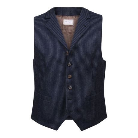 Afrojack Blue Pinstripe Suit Vest // Blue (Euro: 48)