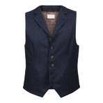 Afrojack Blue Pinstripe Suit Vest // Blue (Euro: 52)