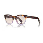 Men's Fisher Sunglasses // Havana Lilac + Violet Mirror