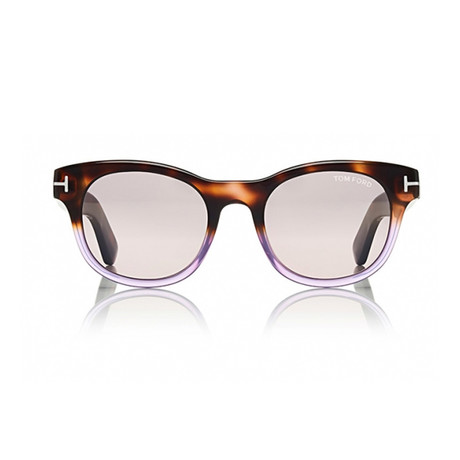 Men's Fisher Sunglasses // Havana Lilac + Violet Mirror
