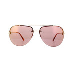 Men's Brad Sunglasses // Rose Gold + Pink Mirror