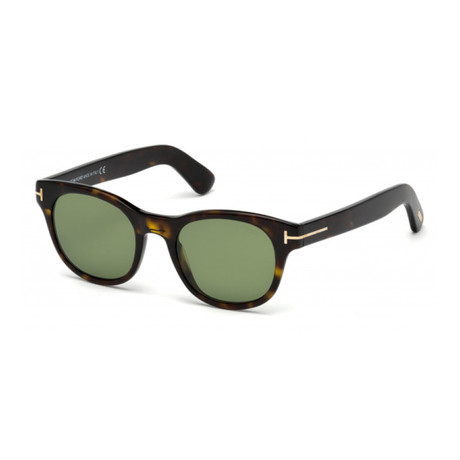 Men's Fisher Sunglasses // Dark Havana + Green