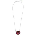 Stefan Hafner Pegaso 18k White Gold Ruby + Sapphire Necklace // Necklace Length: 15"