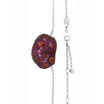 Stefan Hafner Pegaso 18k White Gold Ruby + Sapphire Necklace // Necklace Length: 15"