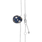 Stefan Hafner Edera 18k White Gold Diamond + Sapphire Necklace // Necklace Length: 15"