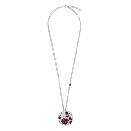 Stefan Hafner Promise 18k White Gold Diamond + Ruby Necklace