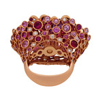 Stefan Hafner Aria 18k Pink Gold Diamond Sapphire + Tourmaline Ring // Ring Size: 8.25