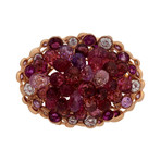 Stefan Hafner Aria 18k Pink Gold Diamond Sapphire + Tourmaline Ring // Ring Size: 8.25