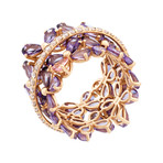 Stefan Hafner Acqua 18k Pink Gold Diamond + Topaz Ring // Ring Size: 7