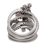 Stefan Hafner Arianna 18k White Gold Diamond + Ruby Ring // Ring Size: 7.75