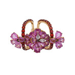 Stefan Hafner Promise 18k Rose Gold Diamond + Sapphire Ring // Ring Size: 7.25