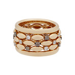 Stefan Hafner 18k Pink Gold Diamond Brown Diamond Ring // Ring Size: 7