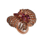 Stefan Hafner Angelica 18k Rose Gold Diamond + Topaz Ring // Ring Size: 7.5