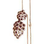 Stefan Hafner Jasmine 18k Rose Gold Diamond + Ruby Necklace