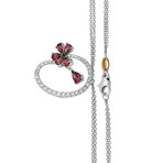 Stefan Hafner Aristocratica 18k White Gold Diamond + Tourmaline Necklace // Necklace Length: 17.5"