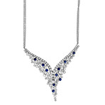 Stefan Hafner 18k White Gold Diamond + Sapphire Necklace II