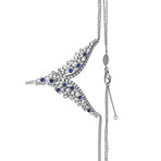 Stefan Hafner 18k White Gold Diamond + Sapphire Necklace II