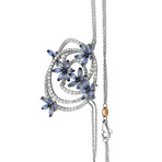 Stefan Hafner Epoca 18k White Gold Diamond + Sapphire Necklace