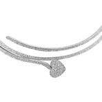 Stefan Hafner Heart 18k White Gold Diamond Necklace