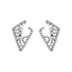 Stefan Hafner Geometric 18k White Gold Diamond Earrings