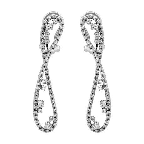 Stefan Hafner 18k White Gold Diamond Earrings