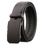 Milo Leather Belt // Black Matte Buckle