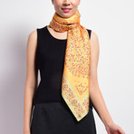 Flower Garden in Chosun Dynasty Scarf // Orange
