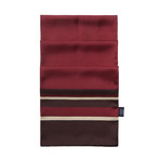 Flower Lattice Silk Twill Scarf // Burgundy