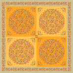 Flower Garden in Chosun Dynasty Scarf // Orange