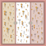 Tortoise Silk Twill Scarf // Pink