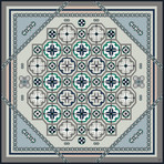 Chain Silk Twill Scarf // Gray