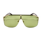 Unisex GG0291S Sunglasses // Gold Avana + Green