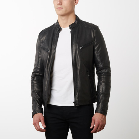 Daniel Lamb Leather Biker Jacket // Black (Euro: 46)