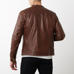 Hamilton Pullup Lamb Leather Biker Jacket // Tan (Euro: 52)