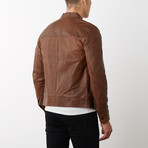 Marlon Vintage Lamb Leather Jacket // Tan (Euro: 46)