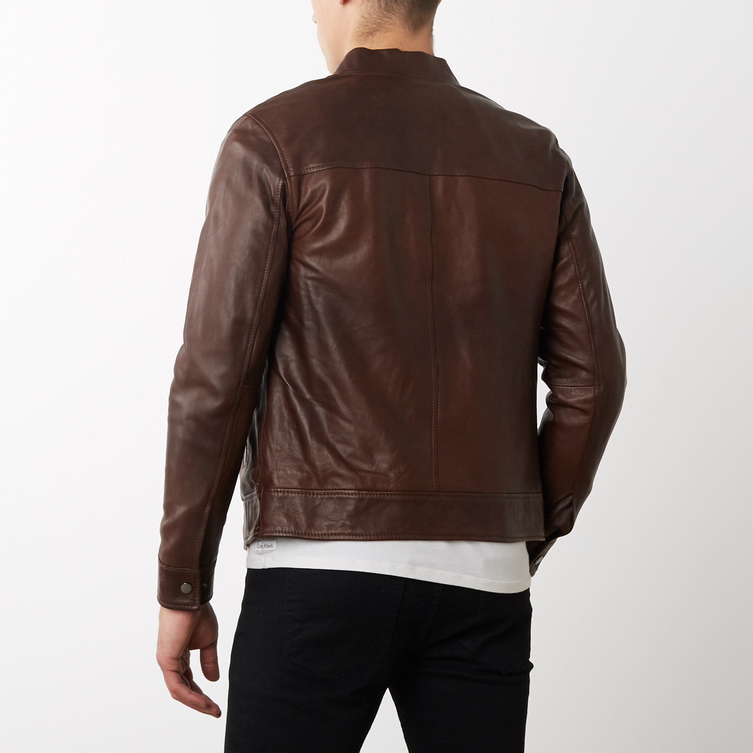 Marlon Vintage Lamb Leather Jacket // Brown (Euro: 50) - D'Arienzo ...