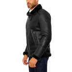 Peter Shearling Leather Jacket // Black (Euro: 54)