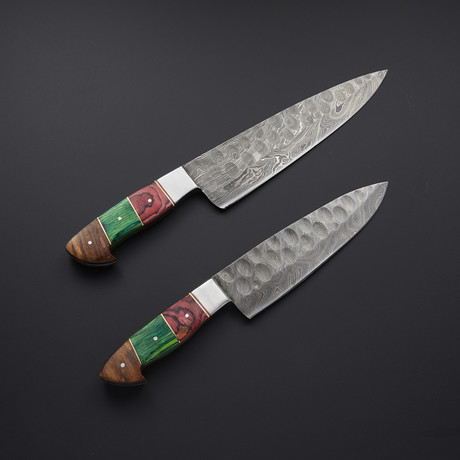 Pro Chef's Knives // Multi-Wood // Set of 2