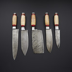 Outdoor Chef's Knives // Natural Wood // Set of 5