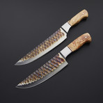 Outdoor Chef's Knives // Olivewood // Set of 2