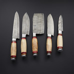 Outdoor Chef's Knives // Natural Wood // Set of 5