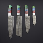 Pro Chef's Knives // Multi-wood // Set of 4