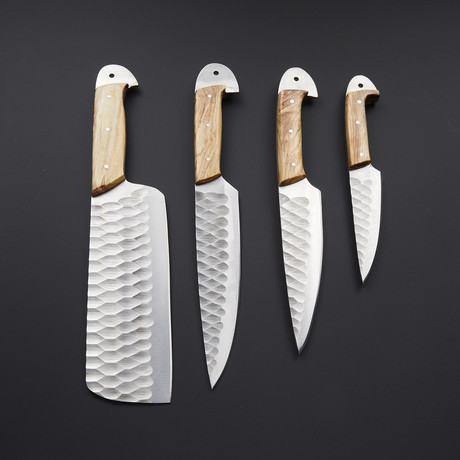 Outdoor Chef's Knives // Olivewood // Set of 4