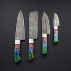 Pro Chef's Knives // Multi-wood // Set of 4