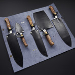 Pro Chef's Knives // Henkel Rosewood + Special Burl // Set of 5