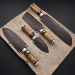 Pro Chef's Knives // Olive Wood // Set of 4