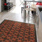 Rose Red Border (2'10.5"L x 4'2"W)